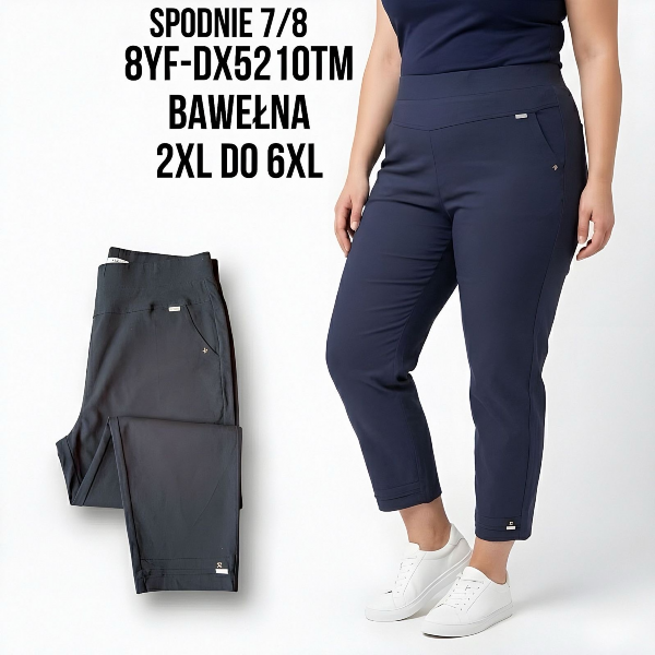 Spodnie damskie 7/8 Roz 2XL-6XL, Mix Kolor Paczka 10 szt